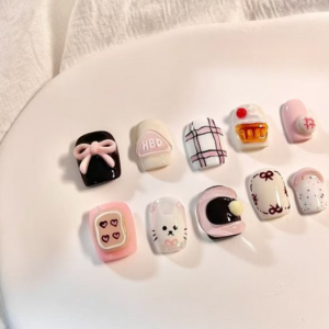Cham Shine Short Lovely Nail Tips Artificial Nails