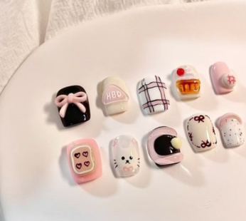 Cham Shine Short Lovely Nail Tips Artificial Nails