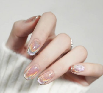 Ittemshop Glass Ball Water Glow Magnet Nail Tip Artificial Nail Tip Adhesive Nail Tip Design, M_Magnet Nail Tip_00…, 1 piece