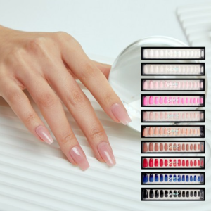 [Gelstip] Soft and sticky coffin color nail tip artificial fingernail gel nail tip, 05 syrup pink, 1 piece