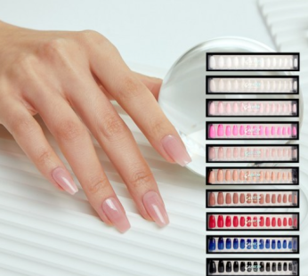 [Gelstip] Soft and sticky coffin color nail tip artificial fingernail gel nail tip, 05 syrup pink, 1 piece