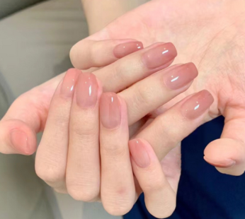 CC Nail Pink Gel Nail Tips Simple Syrup Artificial Nail Tips Natural Gradient Daily Date 24P