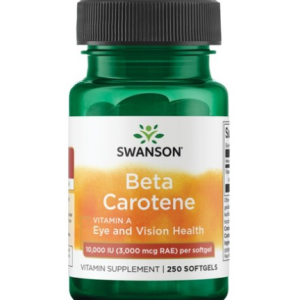 Swanson Beta Carotene Vitamin A 10000IU Softgels, 250 Tablets, 1 Softgel