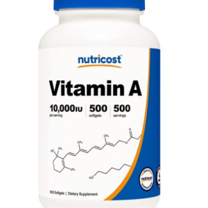 Nutricost Vitamin A 10000IU Softgels, 500 Tablets, 1 Softgel