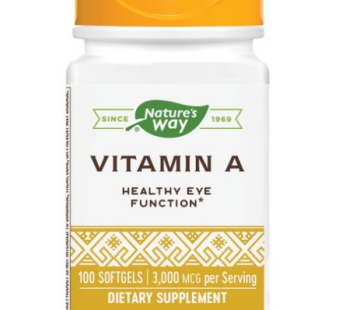 Nature’s Way Vitamin A 10000 IU Softgels Gluten Free