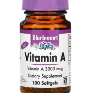 Bluebonnet Nutrition Vitamin A 3 000 mcg Softgels 100 Tablets, 100 Tablets, 1 Softgel