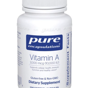 Pure Encapsulation Cod Liver Oil Vitamin A 10000IU 3000mcg, 120 Tablets, 1 Tablet