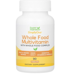 Super Nutrition, SimplyOne®, 90 Whole Food Multivitamins with Vitamin A, C, Minerals, and Enzymes