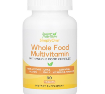 Super Nutrition, SimplyOne®, 90 Whole Food Multivitamins with Vitamin A, C, Minerals, and Enzymes