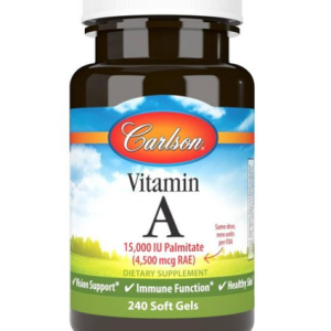 Carlson Vitamin A 15000IU (4500mcg RAE) 240 Softgels, 240 Tablets, 1 Tablet