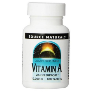 SourceNaturals Vitamin A 10000IU (3 months 10 days), 100 Tablets, 1 Tablet