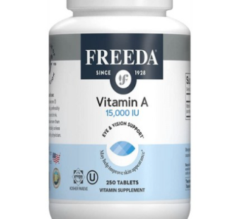 Freeda Kosher Vitamin A Palmitate – 15000 IU – 250 Tablets