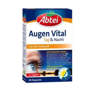 Abtei Eyes Vital Day and Night Vitamin A Lutein DHA 30 Tablets 2 Packs, 30 Tablets 2 Tablets