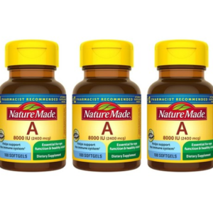 Nature Made Vitamin A 8000IU 100 Tablets 3 Pack