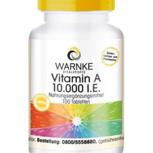 Vitamin A 10.000IU Retinol Retinyl Acetate 100 tablets over 3000 mg per tablet German quality