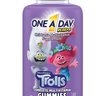 One A Day Kids Multivitamin 180 Gummies Vitamin A B6 B12 C D E Zinc Biotin, 180 Tablets, 1 Gummy