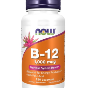NOW Foods B-12 1000mcg Lozenges Vegan, 250 Tablets, 1 Lozenge