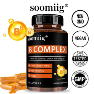 Vitamin B Complex – Memory & Focus, Energy & Immunity, 120 Capsules, 3 Capsules