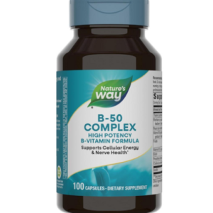 Nature’s Way B-50 Complex B2 Coenzyme Capsules, 100 Tablets, 2 Capsules