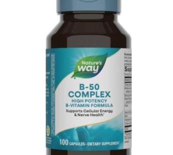 Nature’s Way B-50 Complex B2 Coenzyme Capsules, 100 Tablets, 2 Capsules