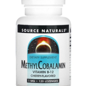 SourceNaturals Methylcobalamin Vitamin B12 Cherry 1 mg, 120 Lozenges, 120 Lozenges, 1 Lozenges