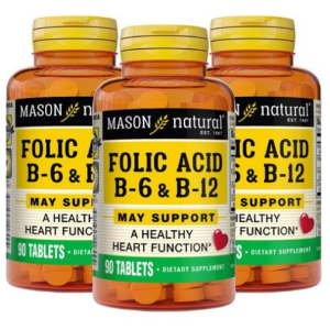 Mason Natural Formula B6/B12/Folcan Tablets 90 Count (3 Pack)