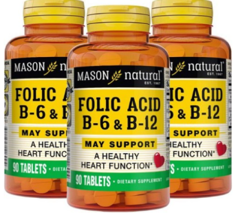 Mason Natural Formula B6/B12/Folcan Tablets 90 Count (3 Pack)