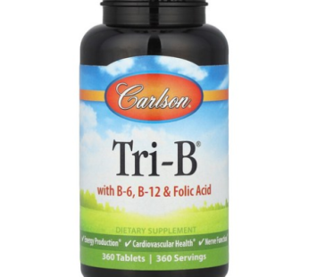 Carlson B6 B12 Tri B with Folic Acid, 360 Tablets