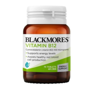 Blackmores Vitamin B12 75 Tablets x 6 Tablets, 75 Tablets, 1 Set
