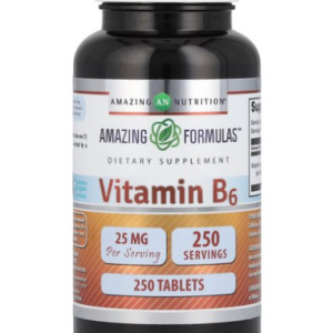 ” Amazing Nutrition Vitamin B6 25 mg Amazing Nutrition Vitamin B6, 250 Tablets”