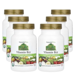 Nature’s Plus Source of Lifegarden Certified Organic Vitamin B12 60 Vegan Capsules