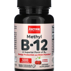 Jarrow Methyl B12 Cherry 500mcg Chewable Lozenges, 100 Lozenges, 6 Lozenges