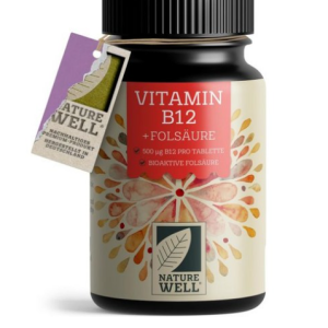 NatureWell Vitamin B12 500 mcg + Folic Acid 200 mcg, 365 Tablets, 2 Tablets