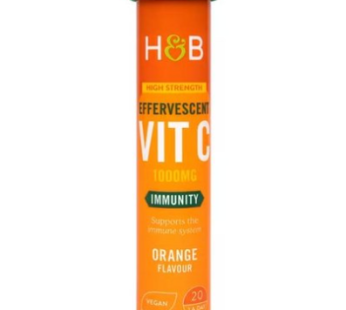 Holland & Barrett High Strength Vit C Orange 1000 mg Orange Flavor, 20 Tablets, 20 Tablets