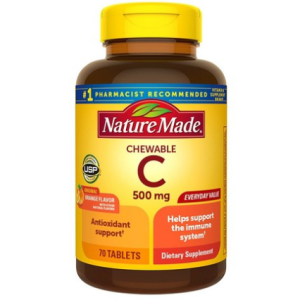 Nature Made Chewable Vitamin C 500 mg Orange Flavor 70 Tablets, 70 Tablets, 1 Chewable