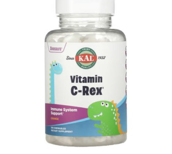 KAL Dinosaurs Vitamin C Rex Orange Chewable, 100 Tablets, 1 Chewable