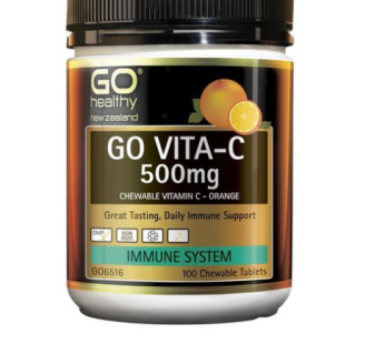 GO Healthy Vita-C Orange Chewable Tablet – 100 Tablets – 1 Tablet