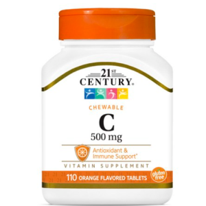 21st Century Sentry Vitamin C 500 mg Orange Chewable Tablet, 110 Tablets, 1 Tablet