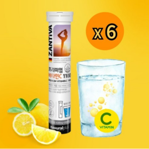 German Xantiba Premium Effervescent Vitamin C (20 Tablets 6 Tablets), 120 Tablets, 1 Set