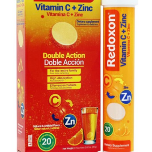 Redoxon, Vitamin C + Zinc, Double Action Effervescent Orange, 20 Tablets