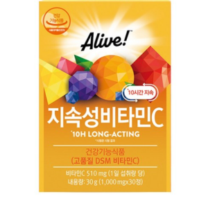 Alive Long-Lived Vitamin C 30 g, 30 Tablets, 1 Tablet