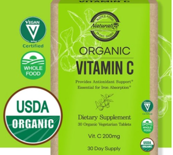 Vitamin C Antioxidant Natural Vitamin C Plant-Derived Vitamin Ascorbic Acid Vitamin C Organic Ingredients Prenatal Vitamin C, 30 Tablets, 1 Tablet