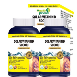 Health Friend Solar Vitamin D 5000 IU 12 months, 2, 180 tablets
