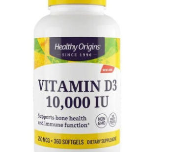 Healthy Origins Vitamin D3 Soft Gel, 360 tablets, 1