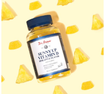 “Dr. Brion Dr. Brion’s Sunny Up Vitamin D Pineapple Flavor, 100 tablets, 1”