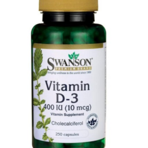 Swanson Vitamin D-3 400IU 10MCG Capsule