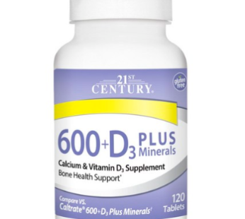 21st Century Calcium Calcium 600mg + D3 Plus Mineral Tablet