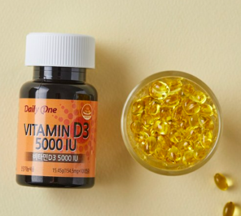 Daily One Vitamin D3 5000IU, 100 tablets, 1