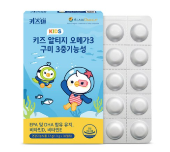 Kids Ten Teage Omega 3 Baby Vitamin D Gumi, 1, 30 tablets