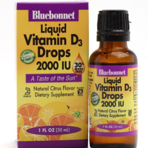 Blue Bonnet Liquid Vitamin D3 Drop 2000IU Natural Citrus Gluten Free Non -free Tang